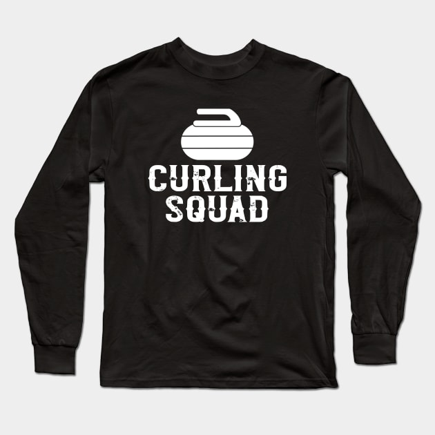 Curling Squad Vintage Long Sleeve T-Shirt by Sunil Belidon